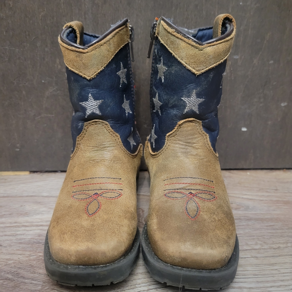 Children's Starry Night Brown and Navy Boots